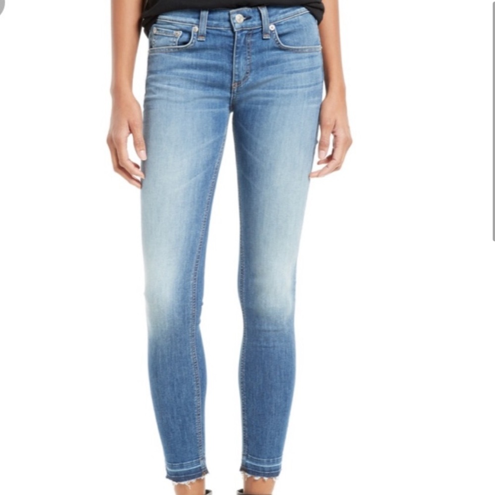 Rag & Bone Released hem skinny ankle jeans